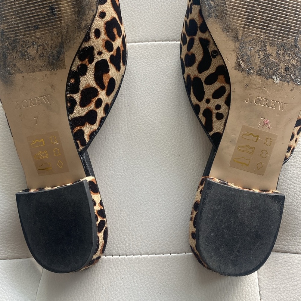J. Crew Animal Print Mules with Black Accents - Picture 4 of 4